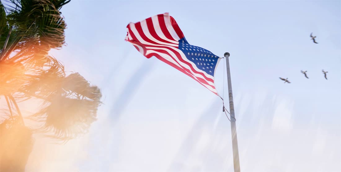 Sonho Americano e a Bandeira dos EUA